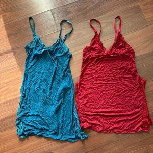 Red and Teal Lingerie Set